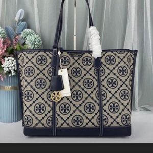 Tory Burch - Perry T Monogram Jacquard Tote